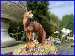 Border Fine Arts In A Sunny Glade BO255 Red Hind Deer & Fawns 1998 by R Ayres Border Fine Arts In A Sunny Glade BO255 Red Hind Deer & Fawns 1998 by R Ayres