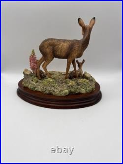 Border Fine Arts In A Sunny Glade Deer & Young BO255, 1998 By Ray Ayres