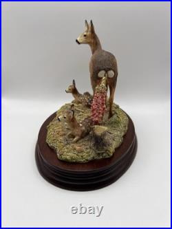 Border Fine Arts In A Sunny Glade Deer & Young BO255, 1998 By Ray Ayres