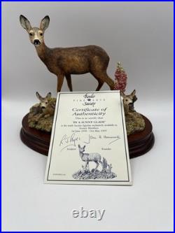 Border Fine Arts In A Sunny Glade Deer & Young BO255, 1998 By Ray Ayres