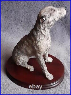 Border Fine Arts Irish Wolfhound Figurine with Wooden Presentation Base