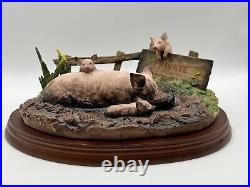 Border Fine Arts James Herriot Studio Vol Pigs'Mud Spa' A8436