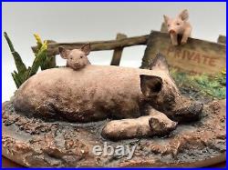 Border Fine Arts James Herriot Studio Vol Pigs'Mud Spa' A8436