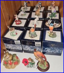 Border Fine Arts Job Lot Collection x15 Wildlife Figurines Mice Birds Boxed Cert