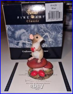 Border Fine Arts Job Lot Collection x15 Wildlife Figurines Mice Birds Boxed Cert