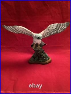 Border Fine Arts Kestrel On A Log, Wings Outstretched, A27052 No Box Or C. O. A