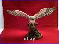 Border Fine Arts Kestrel On A Log, Wings Outstretched, A27052 No Box Or C. O. A