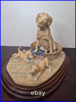 Border Fine Arts Labrador Puppies Denis Geenty Scotland Dog Sculpture