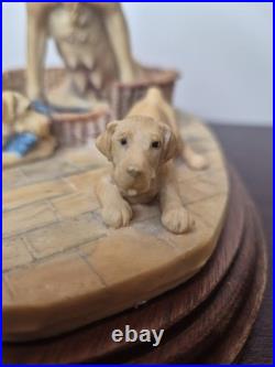 Border Fine Arts Labrador Puppies Denis Geenty Scotland Dog Sculpture