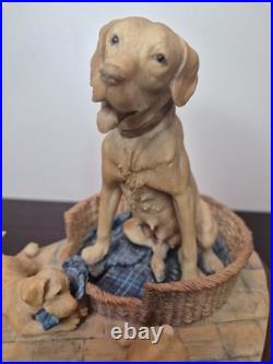 Border Fine Arts Labrador Puppies Denis Geenty Scotland Dog Sculpture