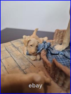 Border Fine Arts Labrador Puppies Denis Geenty Scotland Dog Sculpture