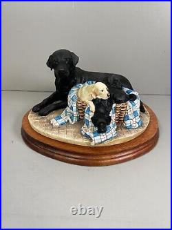 Border Fine Arts'Labrador and Pups', model No. BO350B Limited Edition