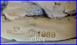 Border Fine Arts Large Otter and Trout WW5 Rare Vintage Figurine 1989 by E. Waugh