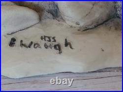 Border Fine Arts Large Otter and Trout WW5 Rare Vintage Figurine 1989 by E. Waugh