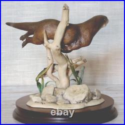 Border Fine Arts Large Otter and Trout WW5 Rare Vintage Figurine 1989 by E. Waugh