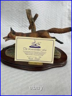 Border Fine Arts'Leicester Fox' Model fox hunting horse and hound hunt kennel