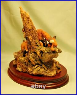 Border Fine Arts Limited 1396 box, Foxes-Look Listen & Learn Very Good Condition