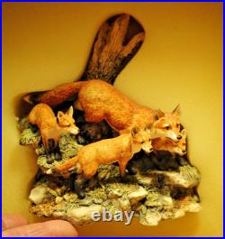 Border Fine Arts Limited 1396 box, Foxes-Look Listen & Learn Very Good Condition