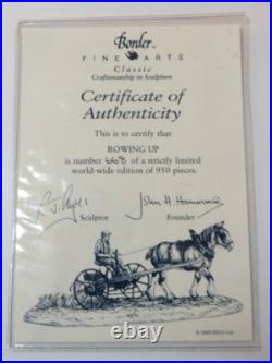 Border Fine Arts Limited Edition Rowing Up & Original Box & Cert c2000 VGC Border Fine Arts Limited Edition Rowing Up & Original Box & Cert c2000 VGC