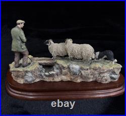 Border Fine Arts Limited Edition Sheepdog and Shepherd Figurine Resin Country