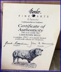 Border Fine Arts Limousin Bull Limited Edition New In Box And Certificate