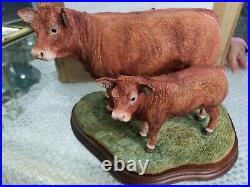 Border Fine Arts Limousin Cow And Calf New In Box Jack Crewdson B0657 Limited