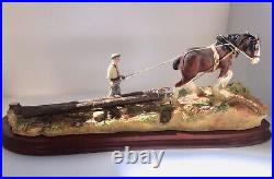 Border Fine Arts Logging Horse limited Ed 488/1750 New Boxed With Certificate
