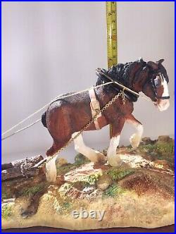 Border Fine Arts Logging Horse limited Ed Of 1750 New Boxed With Certificate