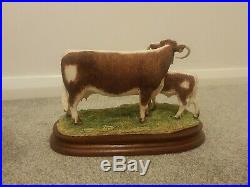 Border Fine Arts Longhorn Cow And Calf Limited Edition