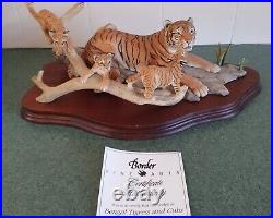 Border Fine Arts Ltd Ed 259 /750 Bengal Tiger Tigress & Cubs Wwf With Coa
