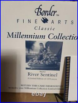 Border Fine Arts Ltd Edition 742/1250 River Sentinel Boxed With C. O. A
