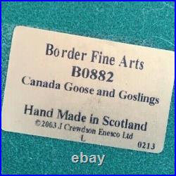 Border Fine Arts Ltd Edition68/500 Canada Goose & Goslings B0882 Jack Crewdson