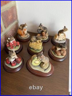 Border Fine Arts Mice on fruit and nuts. Complete set of 8 MM series A. Wall 1993