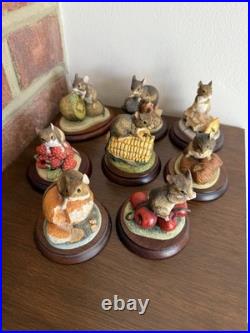 Border Fine Arts Mice on fruit and nuts. Complete set of 8 MM series A. Wall 1993