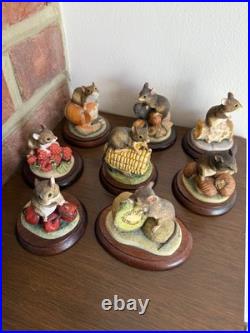 Border Fine Arts Mice on fruit and nuts. Complete set of 8 MM series A. Wall 1993