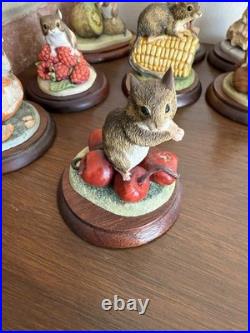 Border Fine Arts Mice on fruit and nuts. Complete set of 8 MM series A. Wall 1993