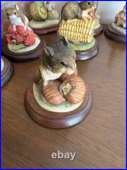 Border Fine Arts Mice on fruit and nuts. Complete set of 8 MM series A. Wall 1993