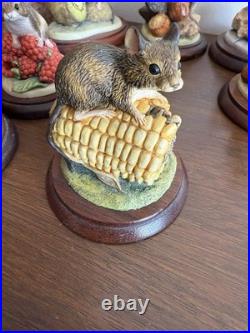 Border Fine Arts Mice on fruit and nuts. Complete set of 8 MM series A. Wall 1993