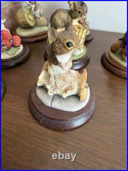 Border Fine Arts Mice on fruit and nuts. Complete set of 8 MM series A. Wall 1993