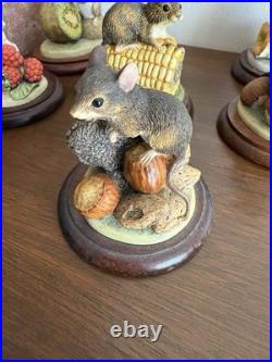 Border Fine Arts Mice on fruit and nuts. Complete set of 8 MM series A. Wall 1993