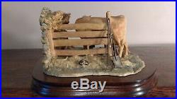 Border Fine Arts'Milking at Peter Trenholms Jersey Cow And Farmer Model No JH7