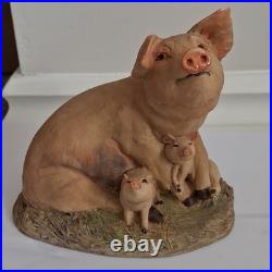 Border Fine Arts Moses and Bertha Figurine JH3 Ray Ayres 1985 Pig Cat Herriot