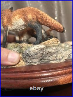 Border Fine Arts Mousing FT06 David Walton Fox & Cubs 873/2950 Ltd Ed COA