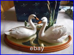 Border Fine Arts Mute Swans Reflections Very Rare A0006 Boxed 1999 VGC