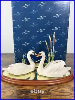 Border Fine Arts Mute Swans Reflections Very Rare A0006 Boxed 1999 VGC