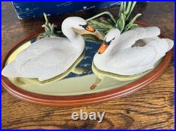 Border Fine Arts Mute Swans Reflections Very Rare A0006 Boxed 1999 VGC