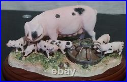 Border Fine Arts Never Satisfied Gloucester Old Spot Sow and Piglets B0442A Border Fine Arts Never Satisfied Gloucester Old Spot Sow and Piglets B0442A