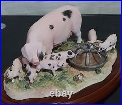 Border Fine Arts Never Satisfied Gloucester Old Spot Sow and Piglets B0442A Border Fine Arts Never Satisfied Gloucester Old Spot Sow and Piglets B0442A