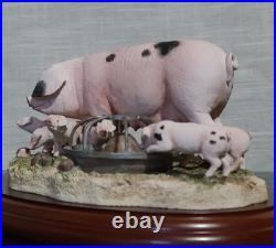 Border Fine Arts Never Satisfied Gloucester Old Spot Sow and Piglets B0442A Border Fine Arts Never Satisfied Gloucester Old Spot Sow and Piglets B0442A