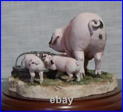 Border Fine Arts Never Satisfied Gloucester Old Spot Sow and Piglets B0442A Border Fine Arts Never Satisfied Gloucester Old Spot Sow and Piglets B0442A